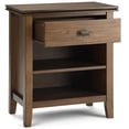thumbnail image 4 of Artisan Wood 24" Transitional Bedside Nightstand Table in Rustic Natural Brown, 4 of 11