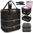 thumbnail image 1 of Bolsa organizadora de esmaltes de uñas MZTXY de tres capas con capacidad para 84 botellas, 1 of 8