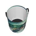 thumbnail image 3 of Kll Watercolor Turtle1 Waterproof Foldable Laundry Hamper Bucket With Handles For Storage Bin,Kids Room,Home Organizer (Medium), 3 of 8