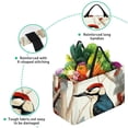 thumbnail image 3 of Woodpecker Large Capacity Reusable Foldable Oxford Cloth Toy Basket - Beach Bag, Shopping Bags, Laundry Basket, 3 of 7