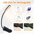 thumbnail image 5 of Reading Lamp with Clip, 7 LED Rechargeable, 3 Dimmable Lighting Modes, Eye Protection, 360 Flexible Brightness, in Amber, with USB Cable, for Book and, 5 of 5