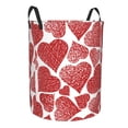thumbnail image 2 of Balery Hearts Round Laundry Basket with Handles Waterproof Freestanding Laundry Hamper for Clothes Toys in the Dorm and Family-Small, 2 of 8