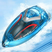 ABPWLY Toys Mini Remote Control Boat 2.4GHz High Speed RC Ship with LED Lights 100m Range 18min Playtime for Pool Bathroom Outdoor Toys