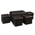 thumbnail image 4 of Convenience Concepts Manhattan Storage Bench Ottoman in Espresso Faux Leather, 4 of 4