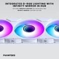 thumbnail image 4 of Ventiladores de refrigeración Phanteks M25-120 Gen2 Triple Pack ARGB blancos, 4 of 8