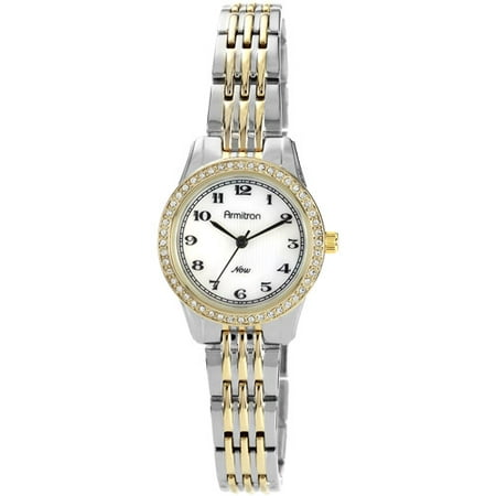 Armitron Women's Crystal Accent Watch, Two-Tone Bracelet