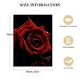 thumbnail image 2 of JRXY  Red Rose Canvas Wall Art Flower Blossoming on Black Background Picture Print Wall Painting Modern Artwork Wall Décor for Bedroom Living Room Bathroom Office 16x20 in, 2 of 5