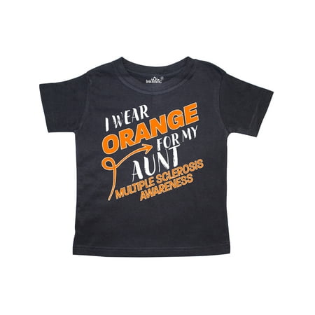 

Inktastic I Wear Orange for my Aunt- Multiple Sclerosis awareness Gift Toddler Boy or Toddler Girl T-Shirt