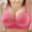 Hot Pink, variant on FRSASU Plus size Woman's Embroidered Glossy Comfortable Breathable Bra Underwear No Rims Pink XL