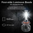 thumbnail image 6 of For Toyota RAV4 2013 2014 2015 4 Sides 9005 HB3 LED Headlight High+Low Beam Bulbs Combo 4pcs, 6 of 9