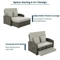 thumbnail image 6 of PE Wicker Rattan Double Chaise Lounge, 2-Person Reclining Daybed with Adjustable Back and Cushions, Free Furniture Protection Cover (Gray), 6 of 11