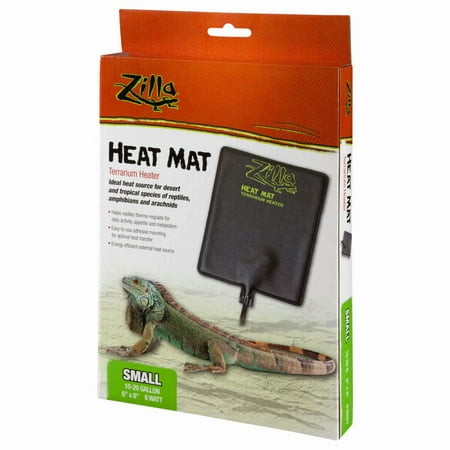 UPC: 0096316680340 | Zilla Terrarium Heat Mat for Reptiles  Black  Small  10-20 Gallon  8 Watt