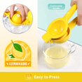 thumbnail image 3 of Presse-Citron Amélioré - Presse-Citron Lime Presse-Agrumes en Métal Presse-Agrumes - Jaune, 3 of 8