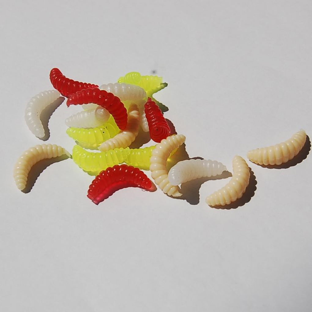 100pcs bait maggots bait silicone maggot bait silicone fishing