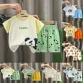thumbnail image 4 of Gerichy Kids Summer Short Sleeve Pure Cotton Cartoon T Shirt Shorts Set Boys' Clothing Sets Short Sleeved Suit Summer Boy's Clothes Girl's Clothes Baby Children's Clothes, 4 of 4