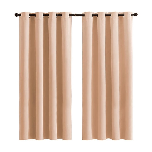 Cortinas Kitul Blackout Plus Aislamiento Térmico 2 Paneles 215 X 135 Cm Color Beige