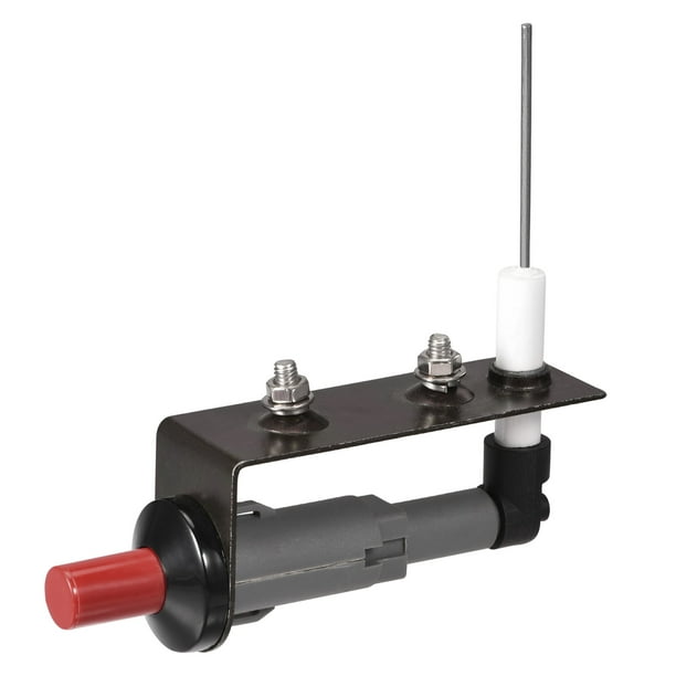 Kit de encendedor de gas de botón de presión de plástico Uxcell con soporte