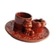 thumbnail image 4 of Porta incienso Strade Fareast Limited Soporte de cerámica Plato de vela de gato Rojo, 4 of 8