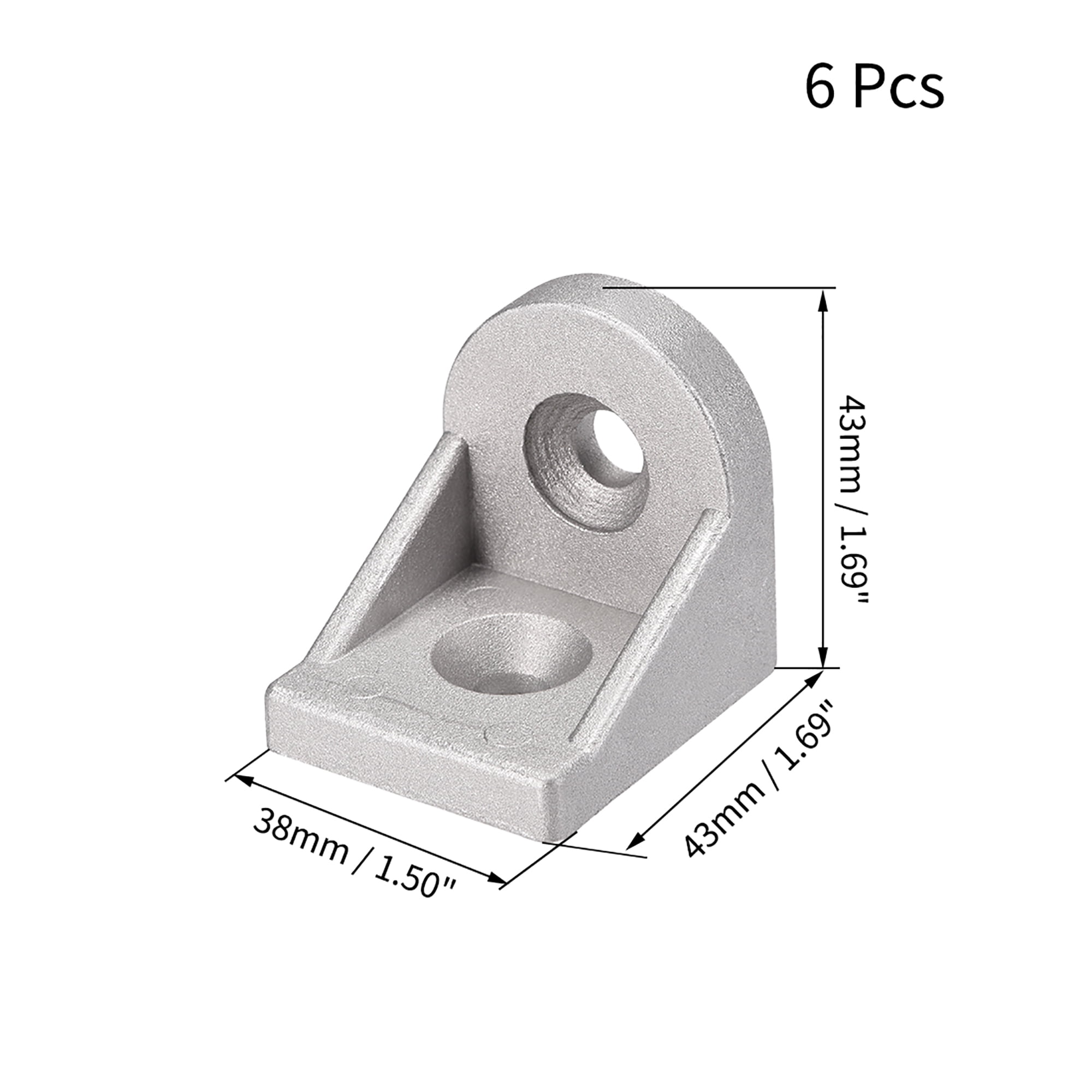 arbitrary angle bracket set corner L connector for 4040 series aluminum extrusion profile with 8 mm slot 4 pieces