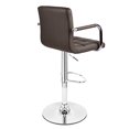 thumbnail image 3 of Bronte Living Leatherette Bar Stool 360 Swivel High Backrest Adjustable Height Base with Hard Floor Protection Plastic - Series Grace - Set of 2, 3 of 8