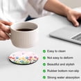 thumbnail image 3 of Easter Tulip Coasters Set of 2, Absorbent Coasters for Drinks, Colorful Flower Spring Butterfly Plant Pink Coaster for Desk Coffee Table Protection, Home Decor House Warming Gifts 4", 3 of 8