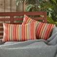 thumbnail image 4 of Watermelon Stripe 19 x 12 in. Outdoor Rectangle Throw Pillow (Set of 2) by Greendale Home Fashions, 4 of 7