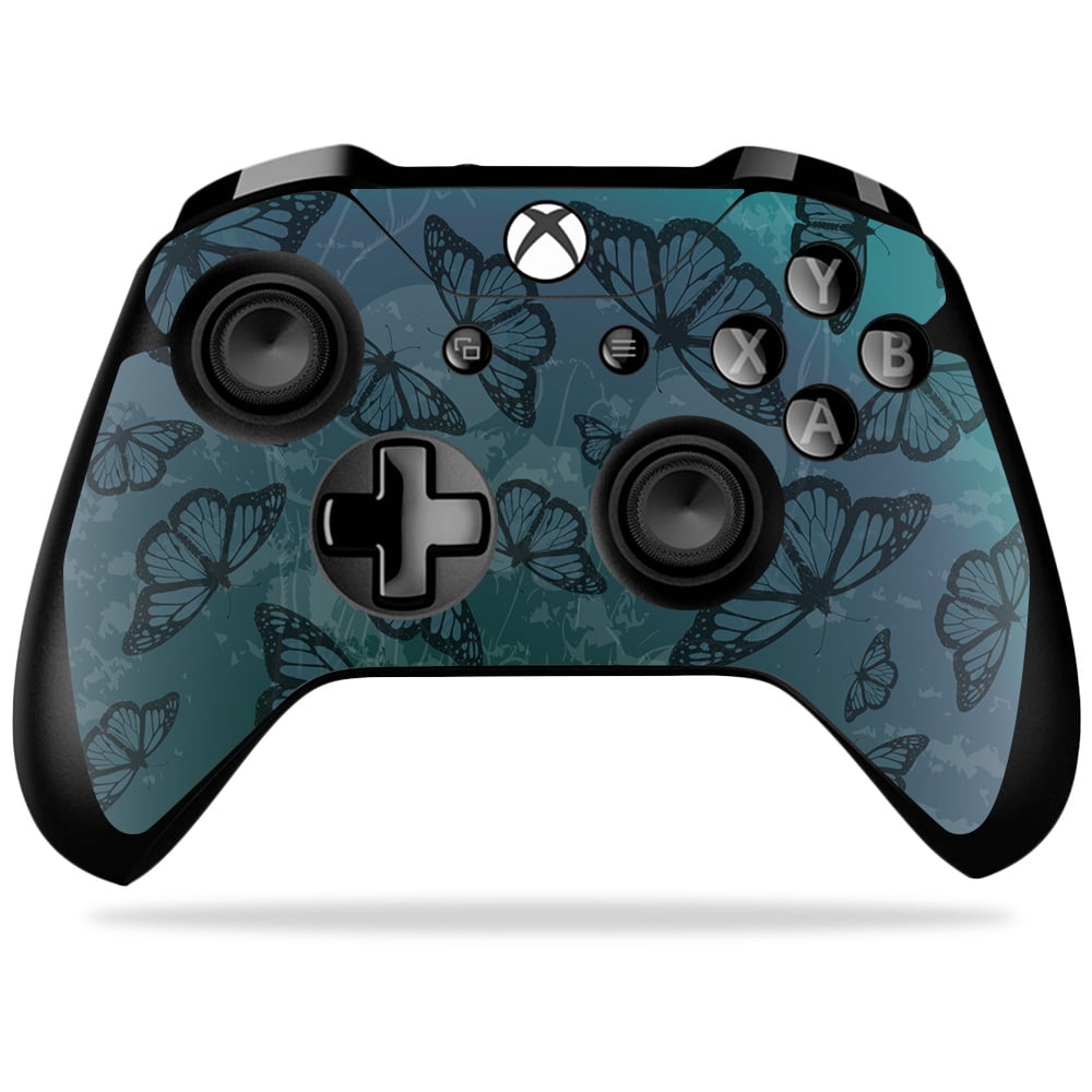 Skin Decal Wrap for Microsoft Xbox One X Controller Dark Butterfly