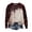 Deep Red, variant on WTOBBY Women's Casual Raglan Sleeve Sweater Top with Halloween Print, Fashion Long Sleeve Round Neck Design for Cozy Wear, Perfect for Autumn and Casual Styles,Black L