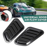 Lanfini 2Pcs Universal Air Flow Intake Hood Scoop Bonnet Vent Cover Trim Car Decorative