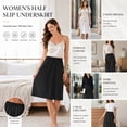 thumbnail image 5 of Women's Half Slip Underskirt, Mid Length Elastic Waist Under Dress Liner, Soft Smooth Seamless Breathable Ladies Slip Skirt for Daily Wear, Formal Dresses, Layering, 5 of 8