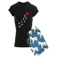 thumbnail image 1 of CafePress - Paw Prints To My Heart - Women's Dark Pajamas, 1 of 1