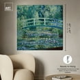 thumbnail image 5 of Monet-Water Lilies And Japanese Bridge Blue Monet Art Prints Canvas Wall Art by Art Remedy, Gallery Wrapped, 40"x40", 5 of 7