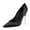 Black, variant on XYD Women Classic Slip On Pumps Stiletto Metal High Heels Pointy Closed Toe Formal Party Satin Shoes Size 7 Purple