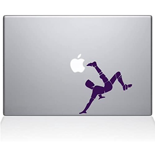 The Decal Guru Autocollant en Vinyle pour MacBook Soccer Bicycle Kick - 13 Pouces MacBook Pro (2016 et Plus Récent) - Lavande