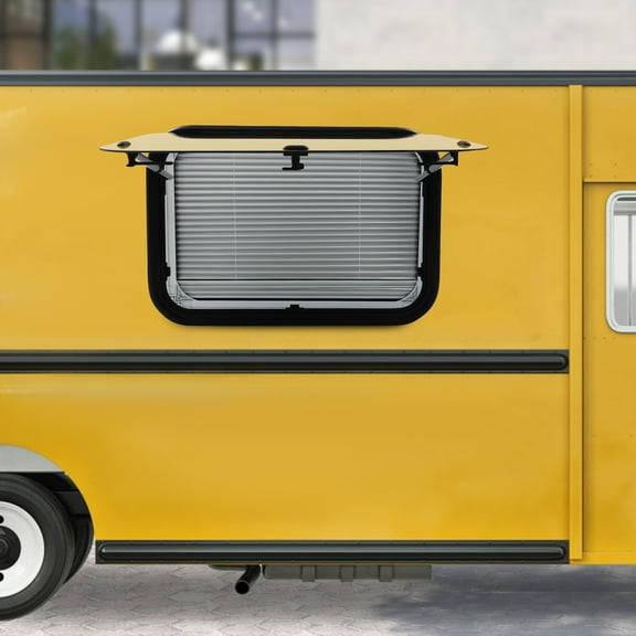 Rounded And Smooth Edges RV Exit Window, Modern RV Window, RV Push Out Window With Interior Lockable Handle