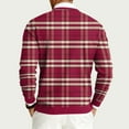 thumbnail image 4 of CharmCyan Men's Round Neck Long Sleeve Ribbed Knit Pullover Red XL, 4 of 6