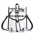 thumbnail image 1 of Fiudx Mochila Transparente de Pvc Resistente, Homologada para Estadios, Resistente Al Agua, Correa Ajustable, Multiusos para Conciertos, Festivales, Gimnasios y Deportes. Tamaño: 25 X 13 X 31 Cm., 1 of 6