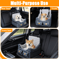 thumbnail image 3 of Yacona Dog Car Seats for Small Dogs Under 35lbs, Puppy Car Seat with Washable Cushion, Gray, 3 of 8