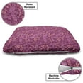 thumbnail image 3 of Floral Vintage Pet Bed, Garden Art of Berries and Branches, Chew Resistant Pad for Dogs and Cats Cushion with Removable Cover, 24" x 39", Dark Magenta Coral, by Ambesonne, 3 of 4