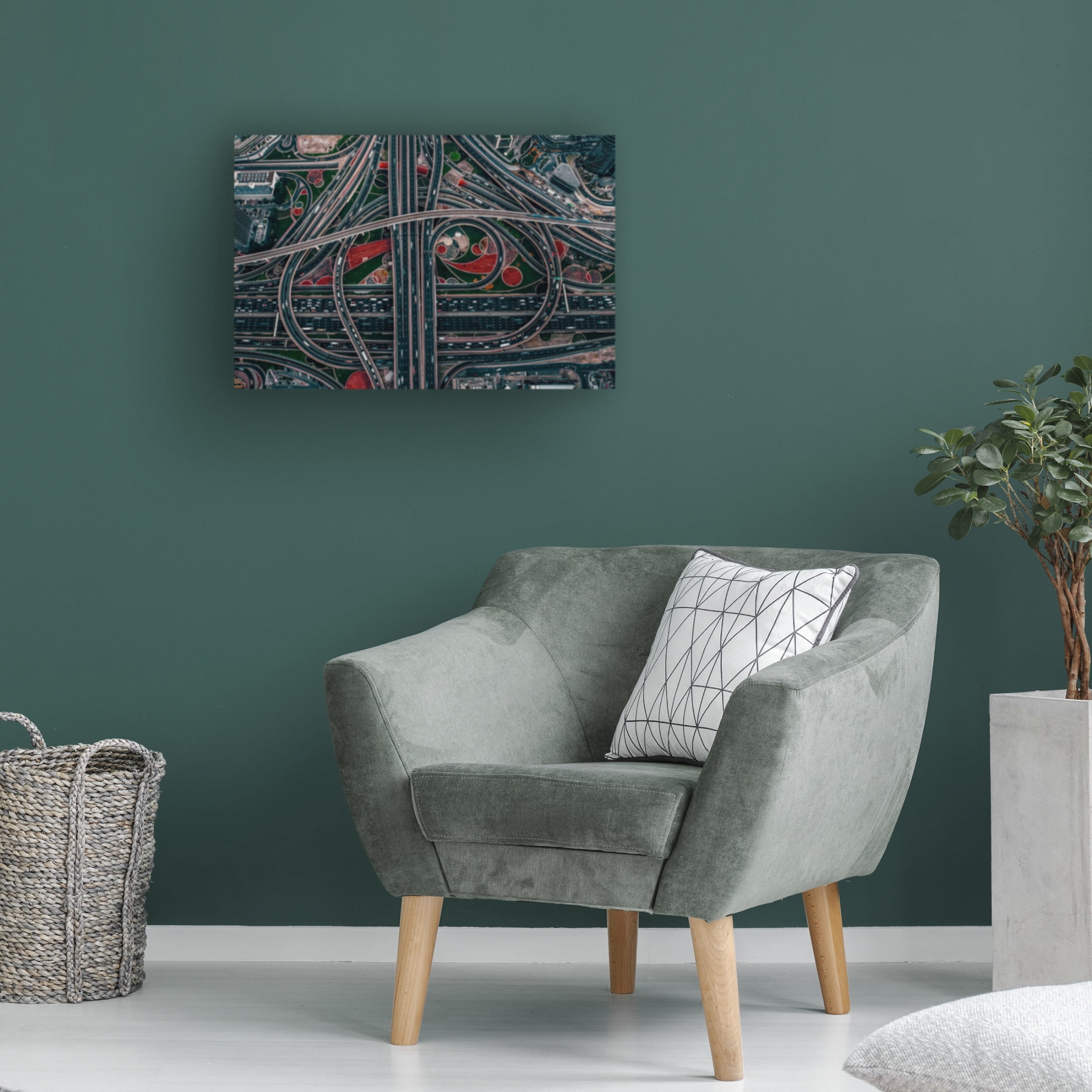 Canvas Wall Art - Carmine Chiriaco 'Urban Labyrinth' Wall Art for Living Room, Bedroom, or Office Décor by Trademark Fine Art - 47 x 30 Inches