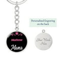 thumbnail image 2 of Dog Mom Keyring Maltese Mama Circle Keychain Stainless Steel or 18k Gold, 2 of 12