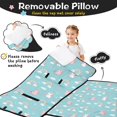 Unicorn and Rainbow Blue Pattern Kids Nap Mat, Sleeping Mat with ...