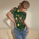 thumbnail image 3 of Balery Christmas Body de cuello redondo de manga corta para mujer Tops de manga corta Tops básicos-Medium, 3 of 7