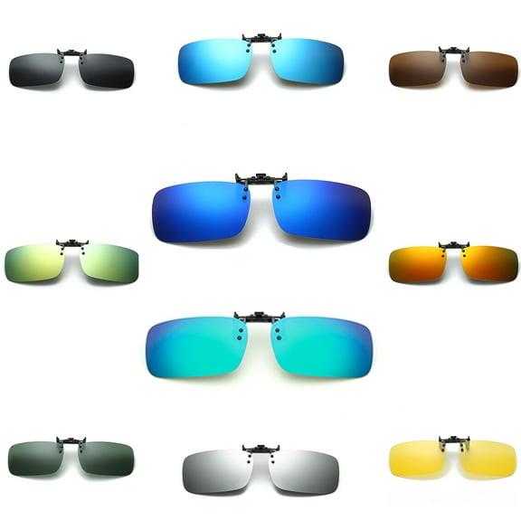 tooloflife Polarized Lens Clip Sunglasses Clip Night Vision Sunshade Anti-Glare Anti-UV Adults Unisex