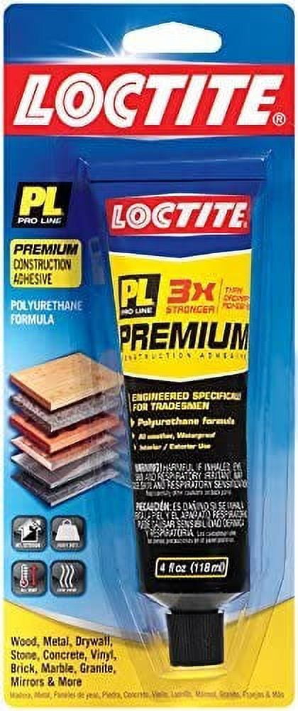 6-pack Loctite PL Premium Polyurethane Adhesive - Waterproof, Fast Dry - 6 Pack, 4 fl oz — Exterior Wood Surfaces, UV-Resistant Formula