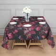 thumbnail image 3 of Pioneer Flower Floral Print Pattern Square Tablecloth,Waterproof Square Table Cover,Wipeable Spillproof Washable Table Cover for Home Kitchen Party Decor 52"x52"(132x132cm), 3 of 6