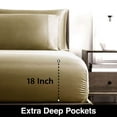 thumbnail image 6 of Allswell 4-Piece Soft & Silky Serenity 100% TENCEL™ Bed Sheets Set, Tan, Queen, 6 of 9