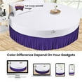 thumbnail image 4 of SGI Bedding Round Bed Skirt |Wrap Around Microfiber Bed Skirt | Fade Resistant, Wrinkle Free, Anti-static, Decorative, Extra Storage Space, Clutter-Free | 80" Diameter / 16" Drop, Purple, 4 of 8