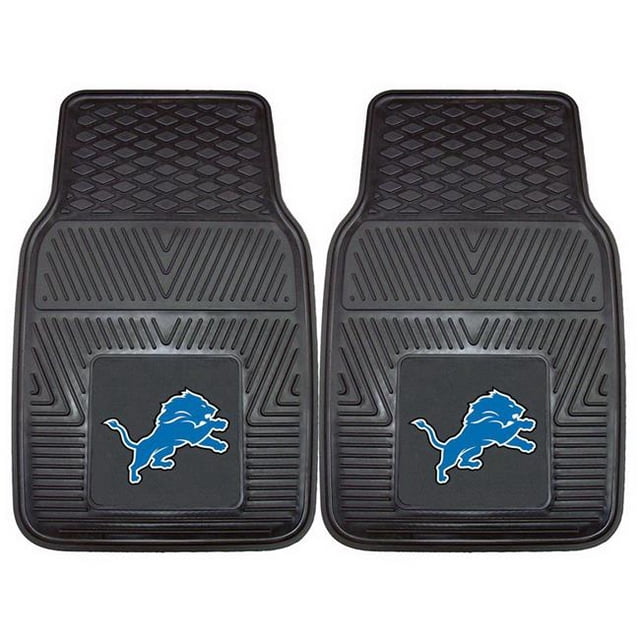 Detroit Lions Car Mats Heavy Duty 2 Piece Vinyl