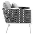 thumbnail image 6 of Modway Stance Armchair Outdoor Patio Aluminum Set of 2 in White Gray, 6 of 6